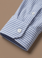 Areleon | Men’s Seersucker Striped Shirt Breathable Long Sleeve Summer