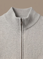 Areleon | Men’s Stand Collar Zip Sweater – Casual Stretch Knit Cardigan