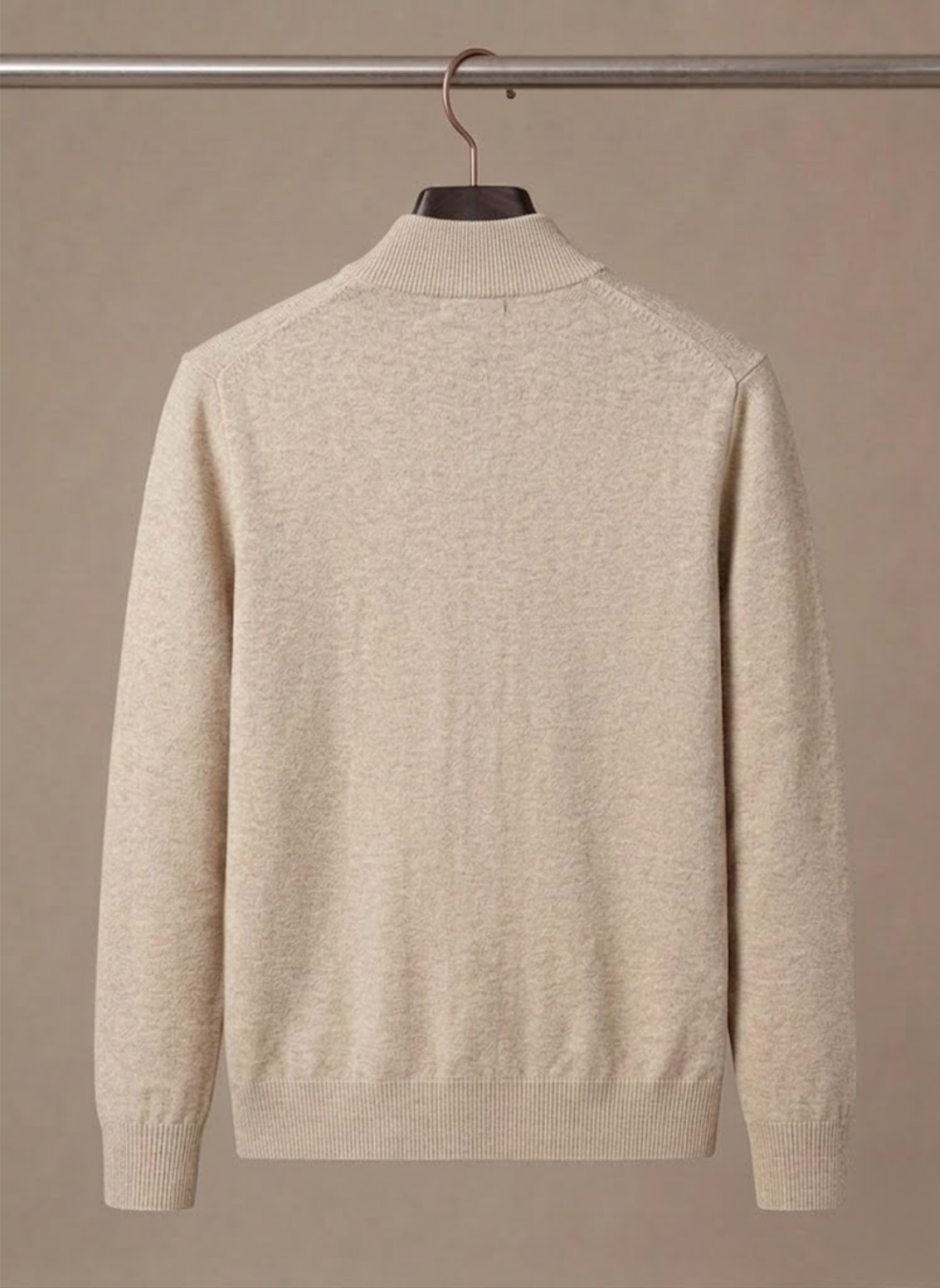 Areleon | Men’s Stand Collar Zip Sweater – Casual Stretch Knit Cardigan