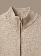 Areleon | Men’s Stand Collar Zip Sweater – Casual Stretch Knit Cardigan