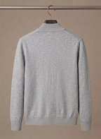 Areleon | Men’s Stand Collar Zip Sweater – Casual Stretch Knit Cardigan