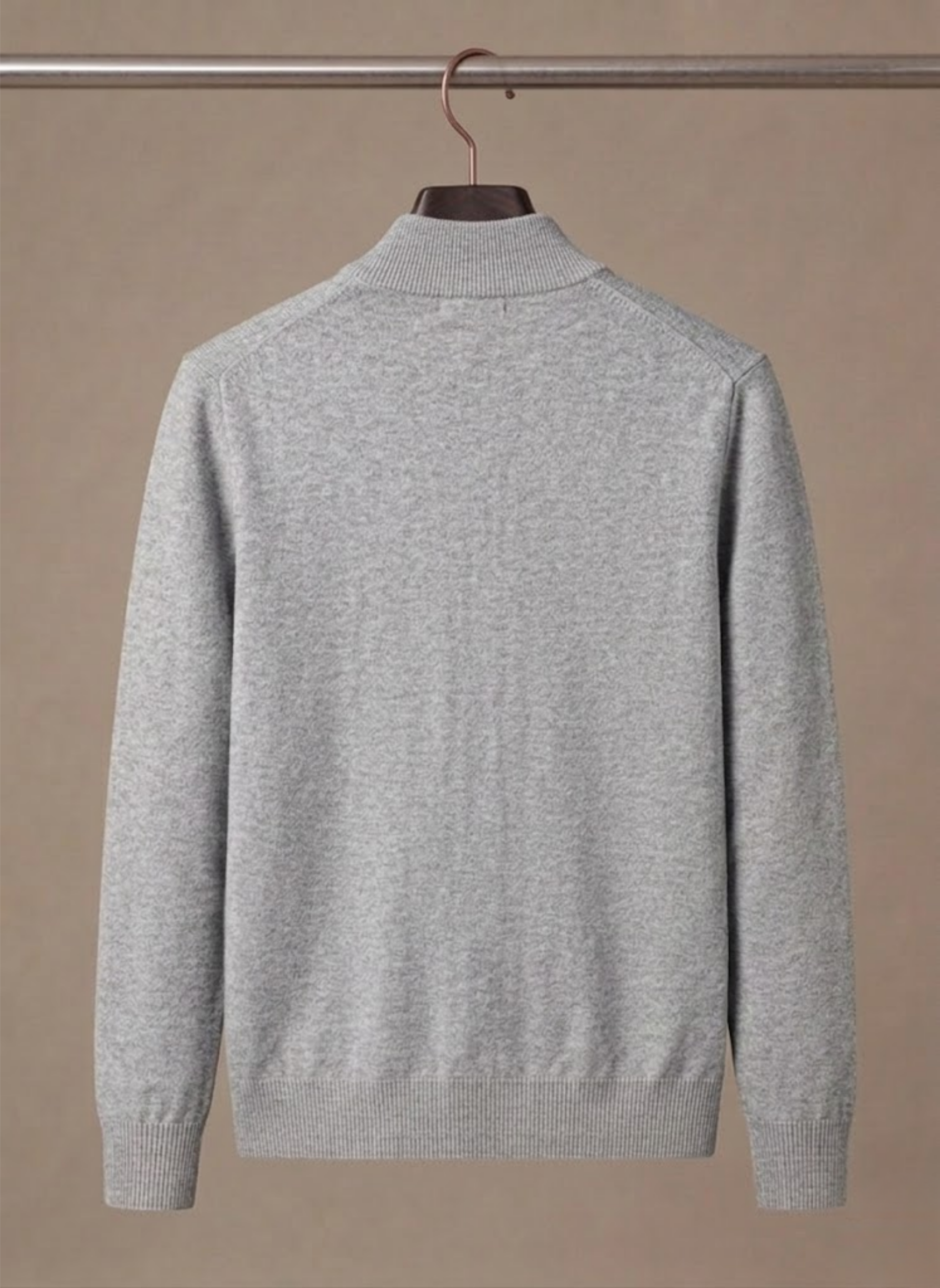 Areleon | Men’s Stand Collar Zip Sweater – Casual Stretch Knit Cardigan