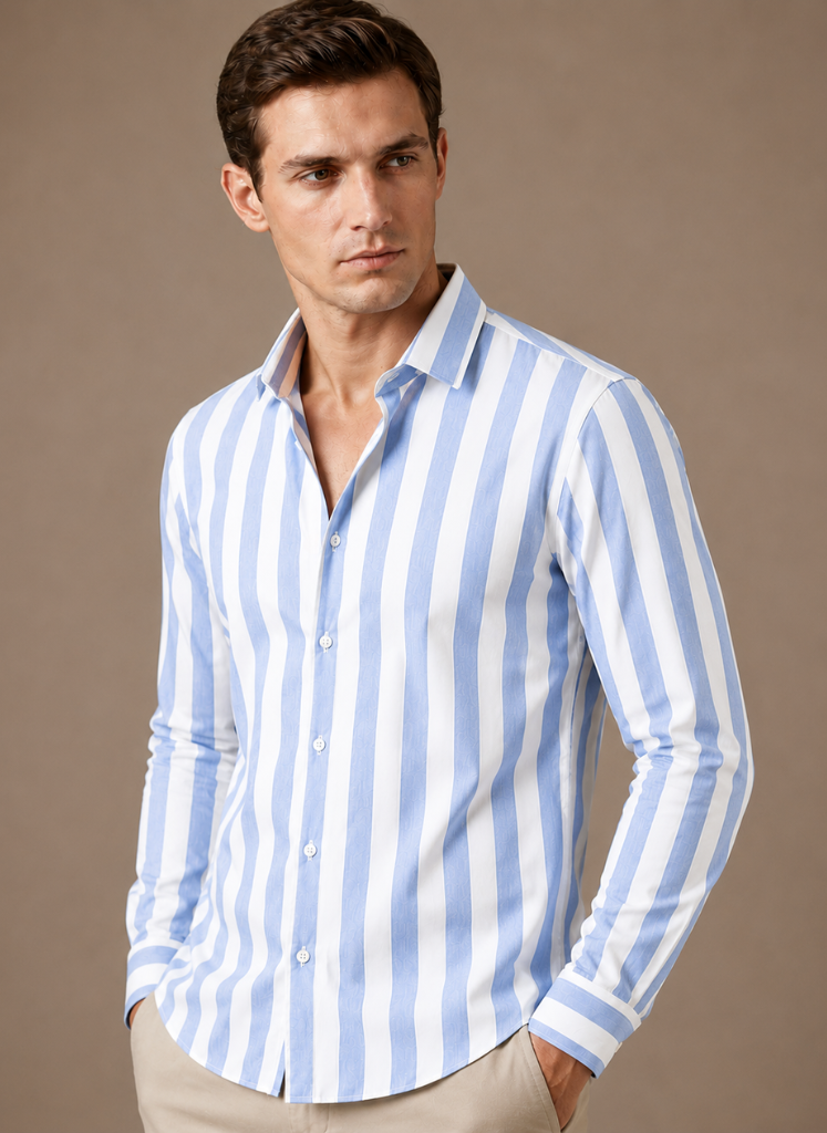 Areleon | Men’s Striped Button Down Shirt for Smart Casual Outfits