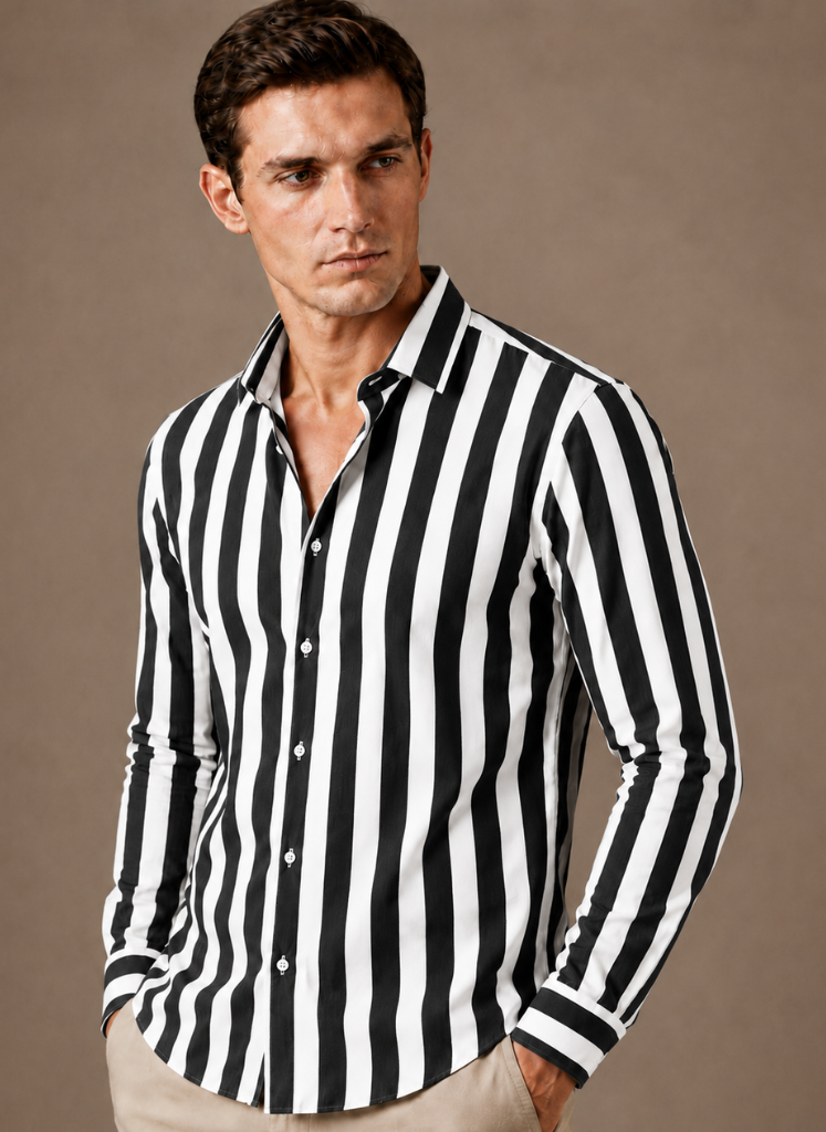 Areleon | Men’s Striped Button Down Shirt for Smart Casual Outfits