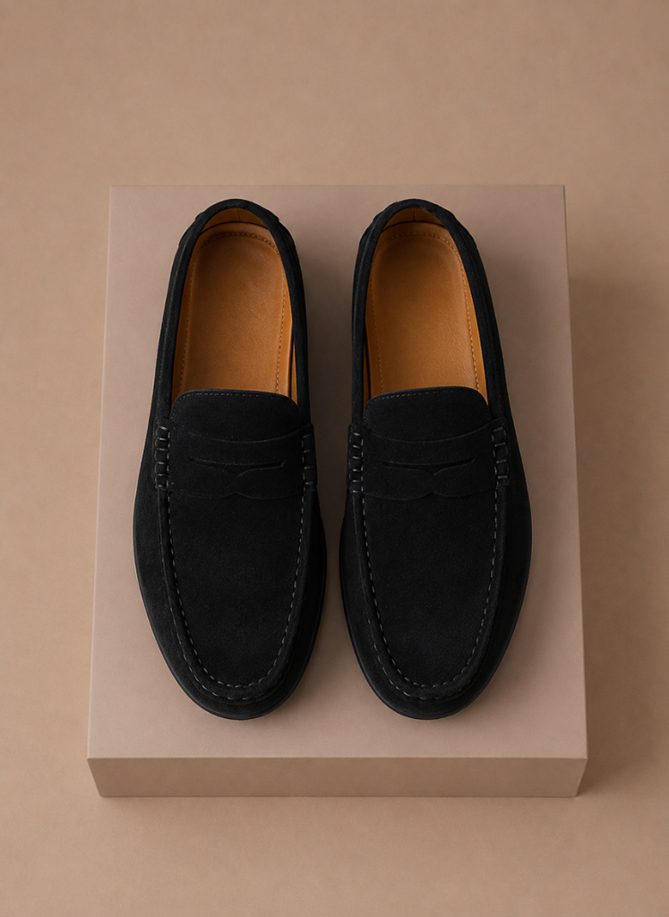 Areleon | Men’s Suede Driving Loafers Soft Comfortable Slip-On Shoes