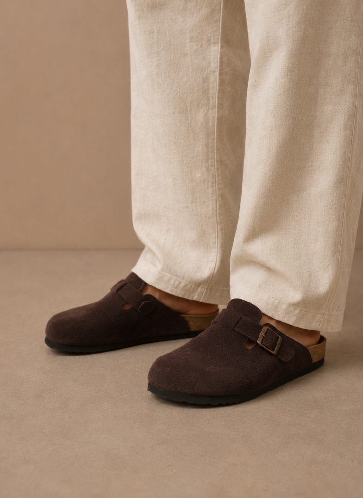 Areleon | Men’s Suede Slip-On Clogs for Comfortable Everyday Wear