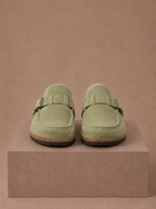 Areleon | Mule Clogs Women Casual Slip-On Buckle Detail Suede