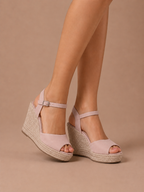 Areleon | Women’s Espadrille Wedge Sandals Elegant  Suede