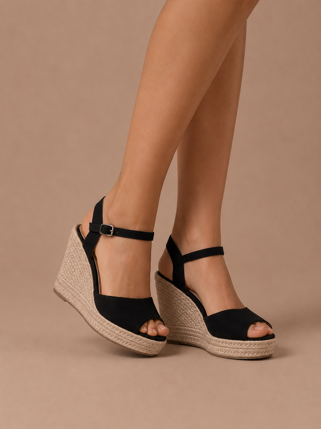 Areleon | Women’s Espadrille Wedge Sandals Elegant  Suede