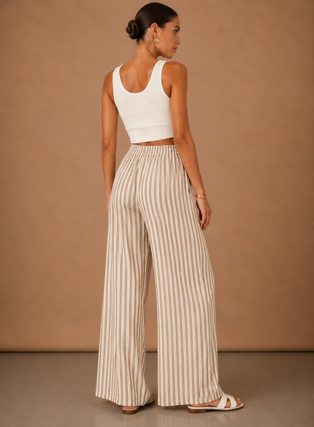 Areleon | Women’s Lightweight Striped Pants with Relaxed Fit