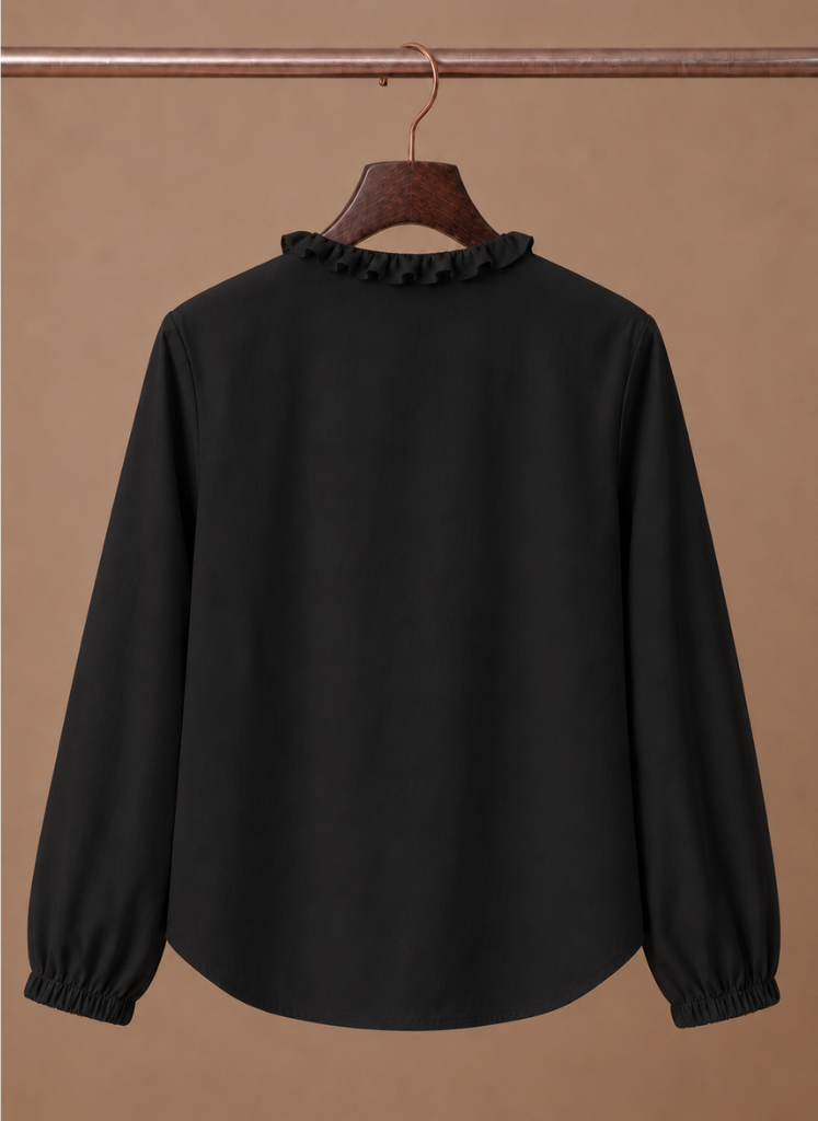 Areleon | Women’s Ruffle Blouse Elegant V-Neck Long Sleeve