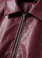 Areleon | Women’s Faux Leather Biker Jacket – Lightweight Spring Coat