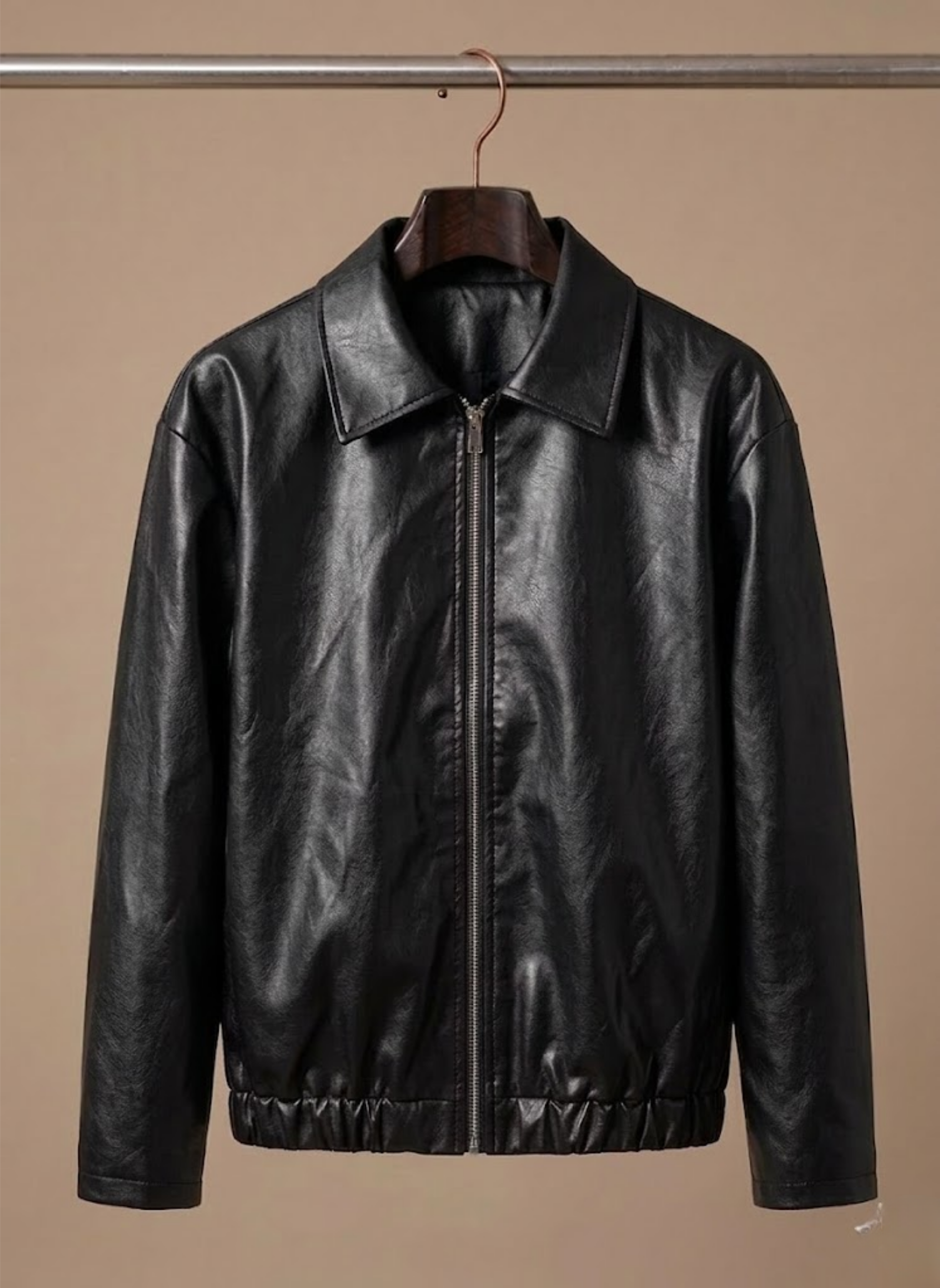 Areleon | Women’s Faux Leather Biker Jacket – Lightweight Spring Coat
