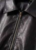 Areleon | Women’s Faux Leather Biker Jacket – Lightweight Spring Coat