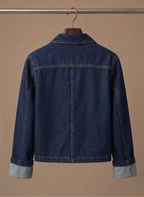 Areleon | Women’s Oversized Denim Jacket Dark Blue Casual Spring Layer