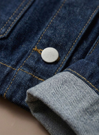 Areleon | Women’s Oversized Denim Jacket Dark Blue Casual Spring Layer