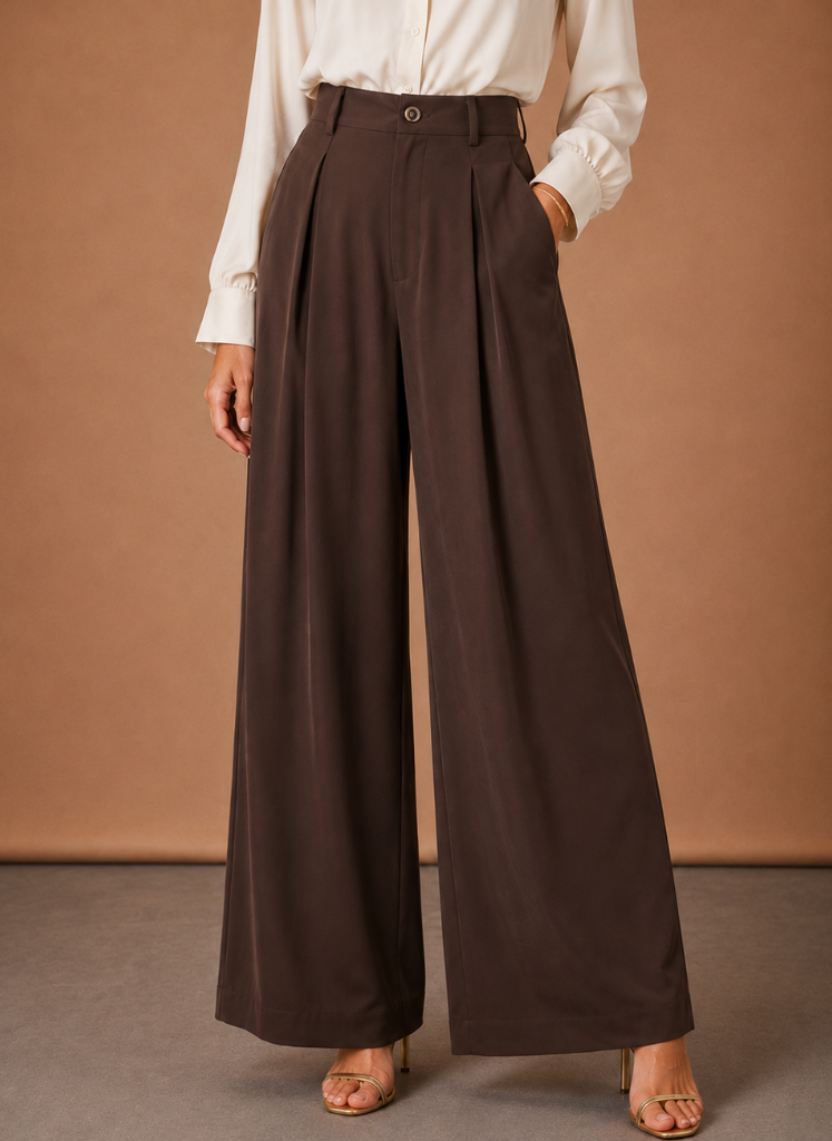 Areleon | Women’s Pleated Balloon Fit Pantalon Wide Leg Fit