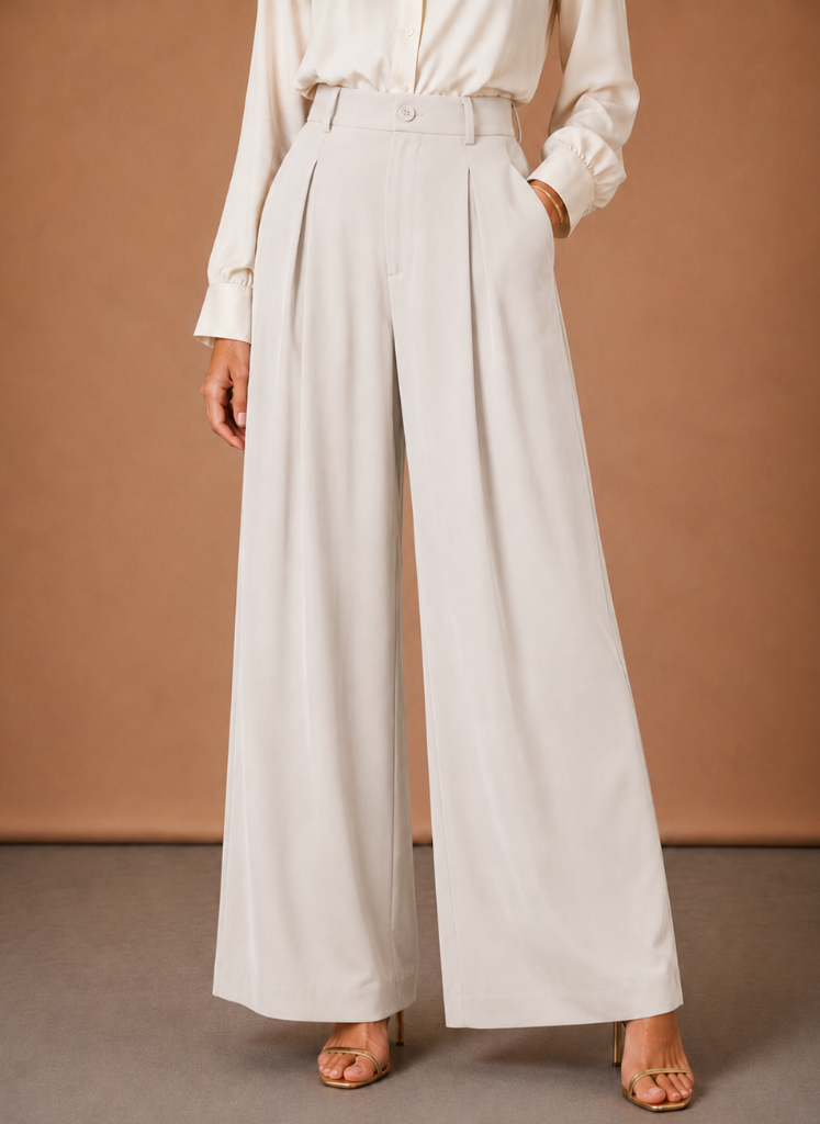 Areleon | Women’s Pleated Balloon Fit Pantalon Wide Leg Fit