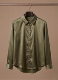 Areleon | Women’s Satin Button Shirt Long Sleeve Casual Elegant Blouse