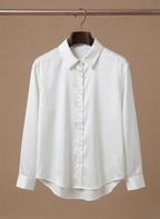 Areleon | Women’s Satin Button Shirt Long Sleeve Casual Elegant Blouse