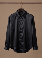 Areleon | Women’s Satin Button Shirt Long Sleeve Casual Elegant Blouse