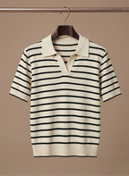 Areleon | Women’s Short Sleeve Knit Polo Sweater – Soft Cotton Summer Top