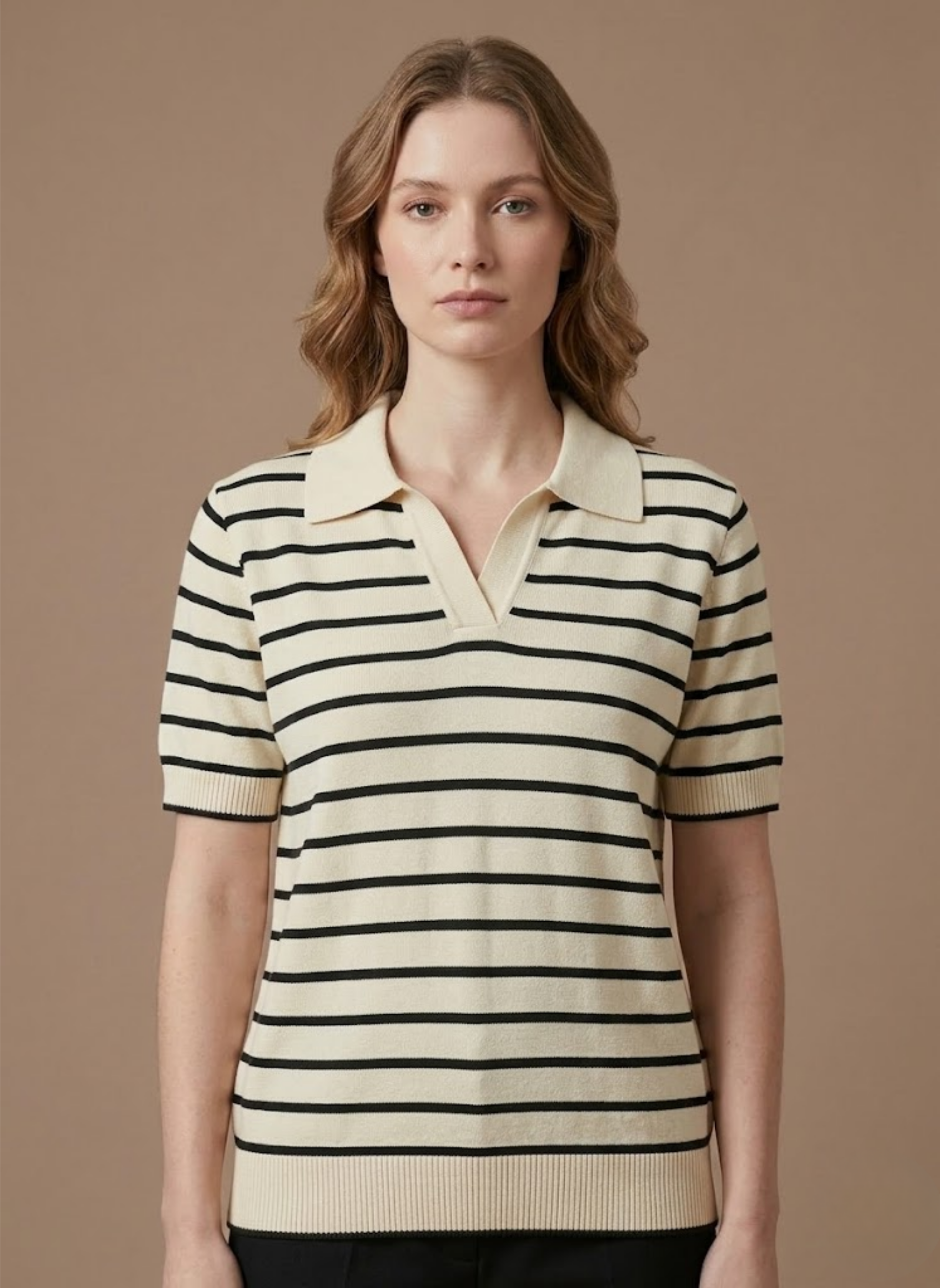 Areleon | Women’s Short Sleeve Knit Polo Sweater – Soft Cotton Summer Top