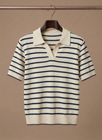 Areleon | Women’s Short Sleeve Knit Polo Sweater – Soft Cotton Summer Top