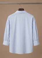 Areleon | Women’s Striped Casual Blouse – Classic Long Sleeve Shirt