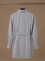Areleon | Women’s Striped Tie Waist Shirt Dress Long Sleeve Casual Midi