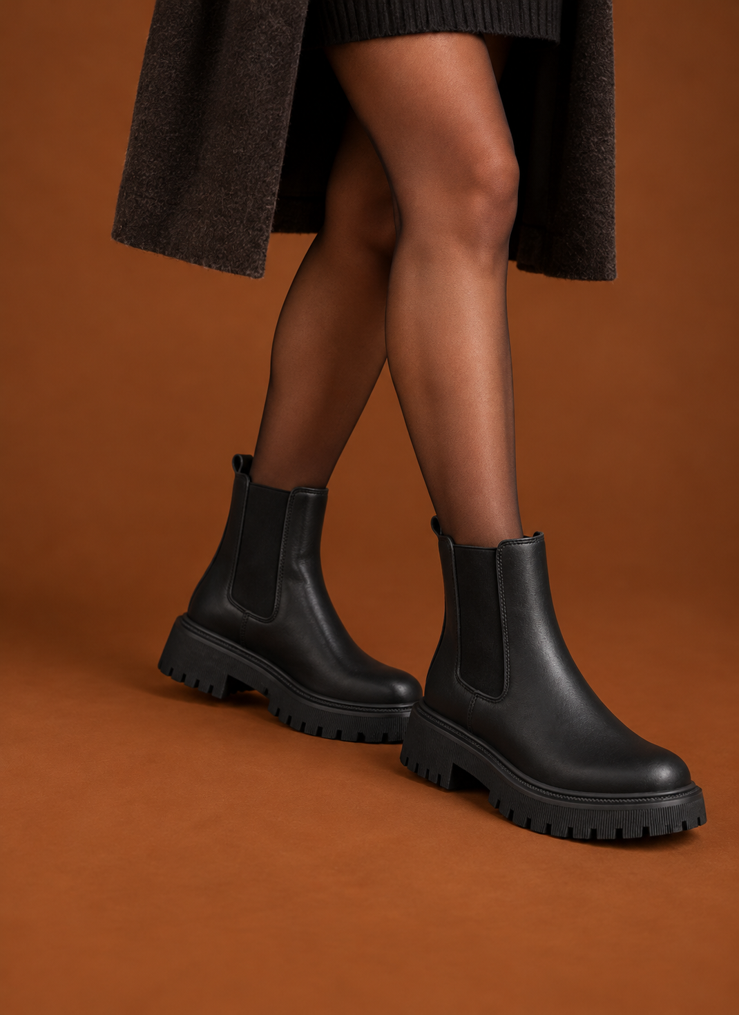 Women's Chelsea Boots - Lug Sole Ankle Boots, Slip-On | Areleon