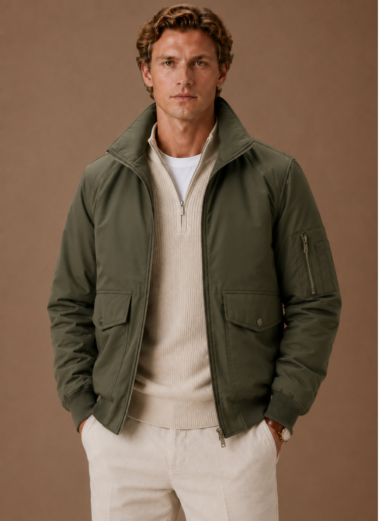 Men's Lightweight Bomber Jacket Casual Zip Jacket | Areleon