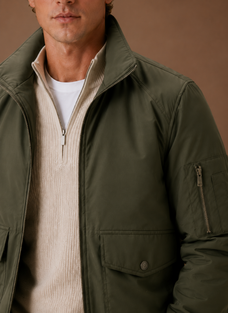 Men's Lightweight Bomber Jacket Casual Zip Jacket | Areleon