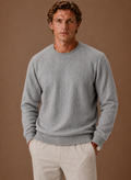 Men's Cable Knit Sweater – Crew Neck Textured Pullover | Areleon