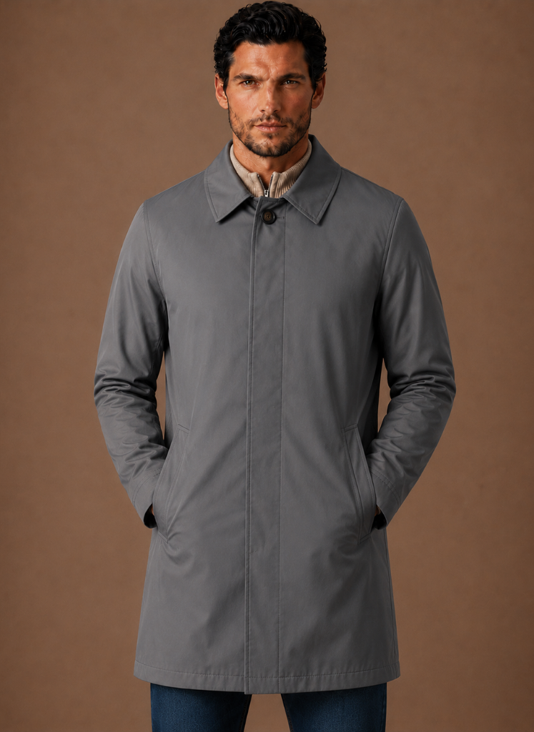 Men's Classic Trench Coat Lightweight Water-Resistant Jacket | Areleon