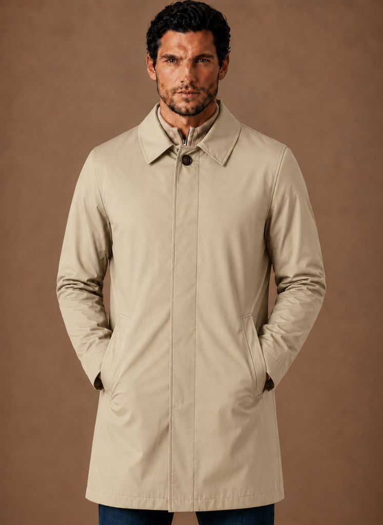 Men's Classic Trench Coat Lightweight Water-Resistant Jacket | Areleon