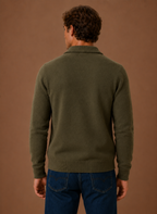 Men's Knit Jacket Full Zip Overshirt Smart Casual | Areleon