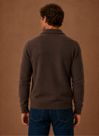 Men's Knit Jacket Full Zip Overshirt Smart Casual | Areleon