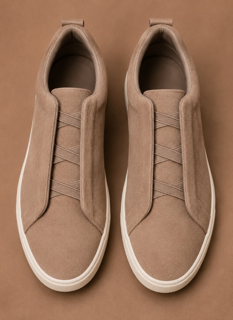 Areleon | Men’s Lightweight Suede Sneakers no lace for Casual Wear