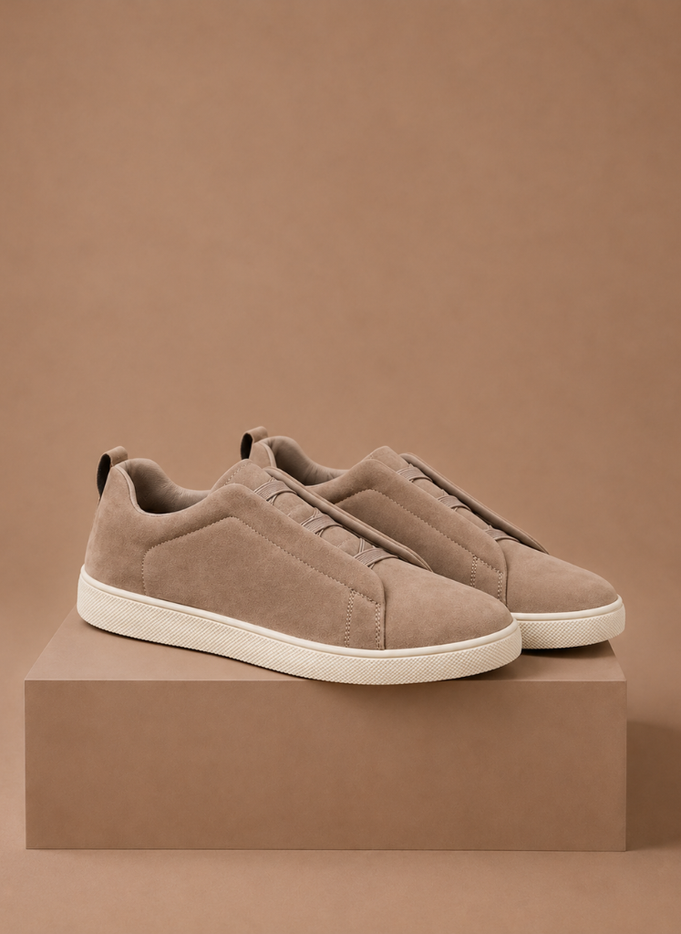 Areleon | Men’s Lightweight Suede Sneakers no lace for Casual Wear