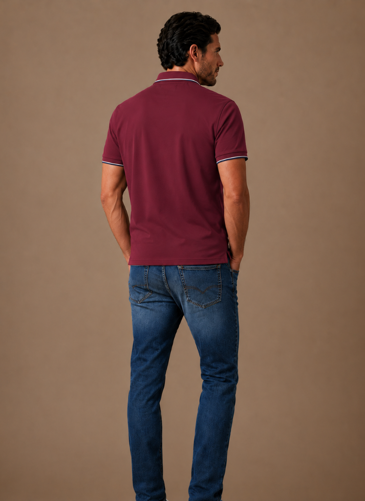 Men's Classic Tipped Polo Shirt – Smart Casual Cotton | Areleon