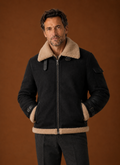 Men's Sherpa Lined Jacket - Faux Shearling Winter Coat | Areleon