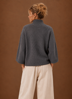 Chunky Knit Sweater for Women - Mock Neck Oversized | Areleon