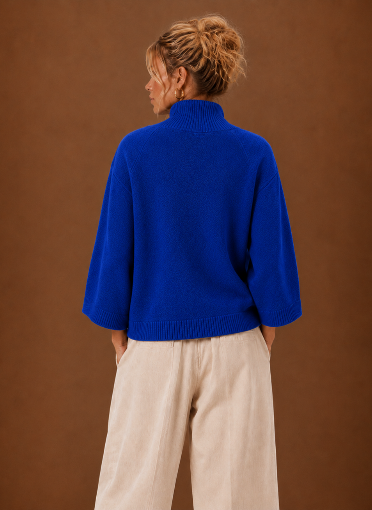 Chunky Knit Sweater for Women - Mock Neck Oversized | Areleon