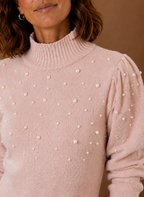 Women’s Pearl Knit Sweater Dress with High Neck | Areleon