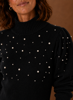 Women’s Pearl Knit Sweater Dress with High Neck | Areleon