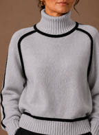 Women's Wool Blend Turtleneck Knit Sweater | Areleon
