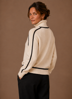 Women's Wool Blend Turtleneck Knit Sweater | Areleon