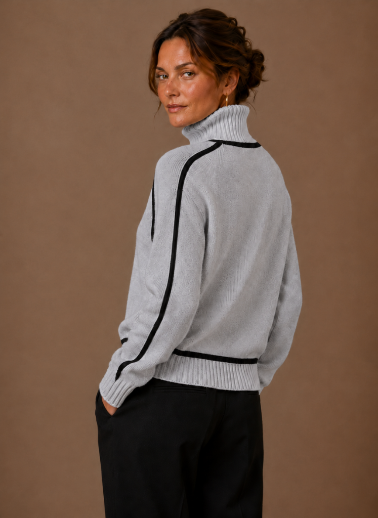 Women's Wool Blend Turtleneck Knit Sweater | Areleon