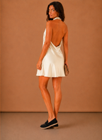 Women’s Satin Halter Mini Dress – Elegant Evening Wear | Areleon